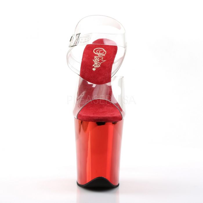 FLAMINGO-808 Clr/Red Chrome