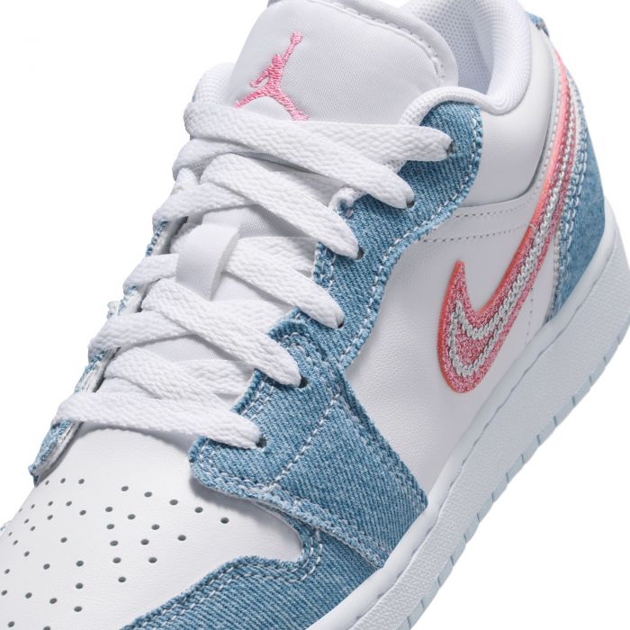 Grade-School Air Jordan 1 Low SE Cobalt Bliss/Pink Glow-White