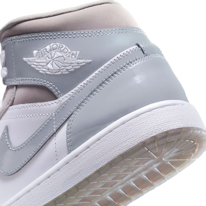 Jordan 1 Mid SE White/Cool Grey-Medium Grey