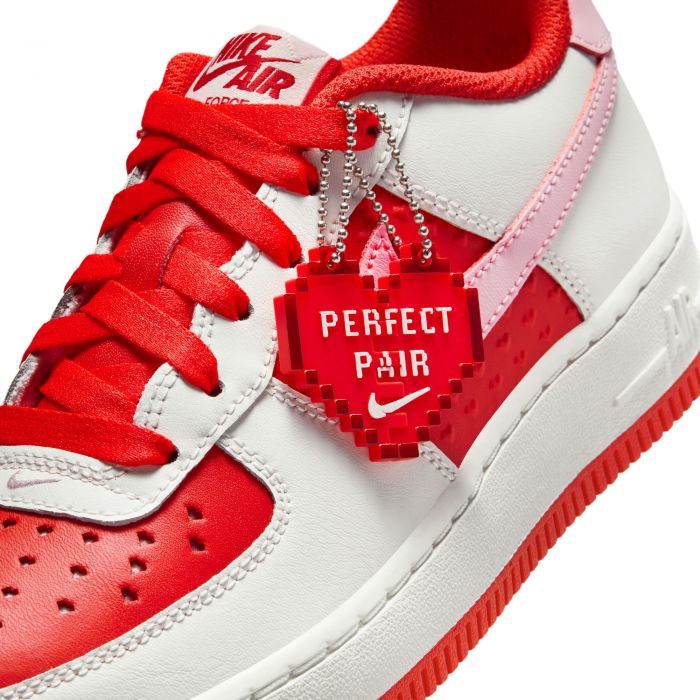 GS Valentine's Day Air Force 1 Summit White/Pink Foam-Lt Crimson