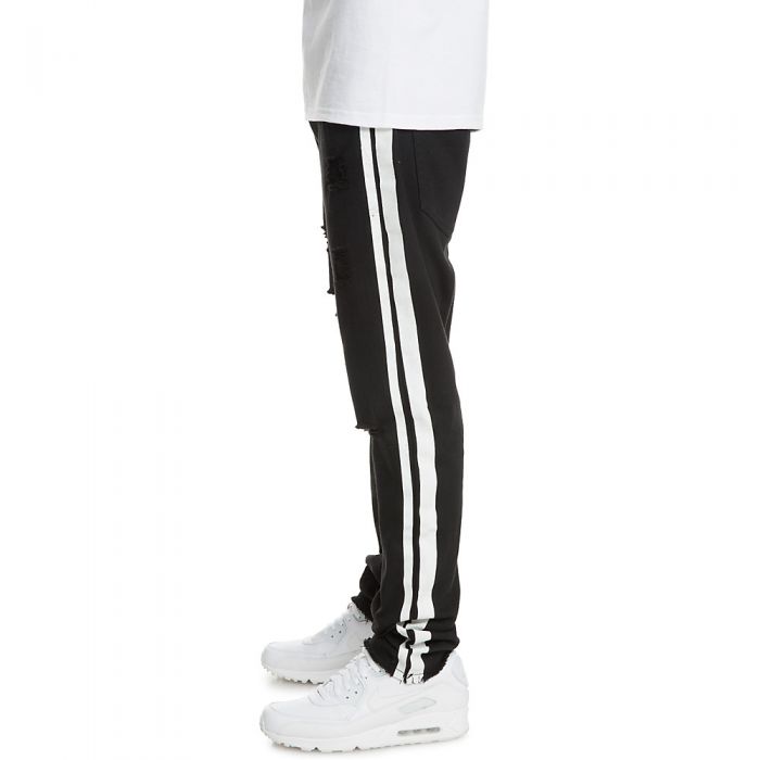 Men's Paint Stripe Denim Jean black//white