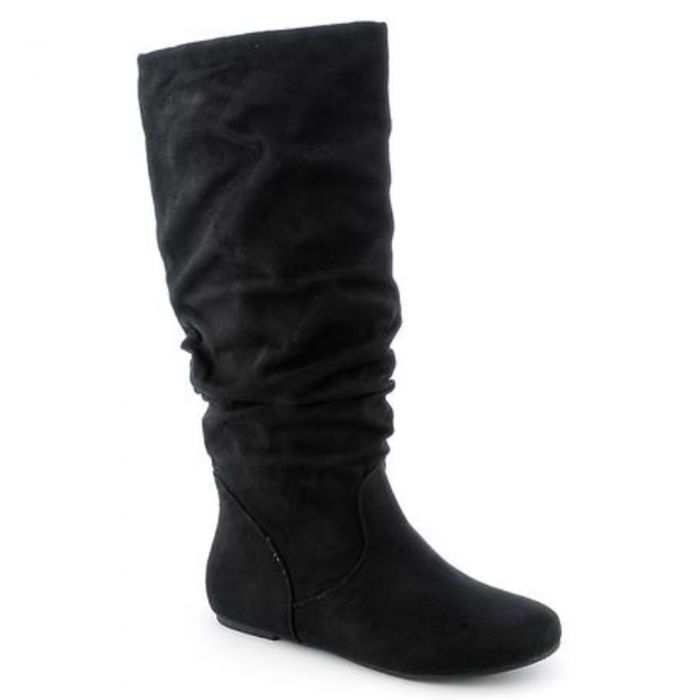 Flat Boot Zulu-S Black Suede Black