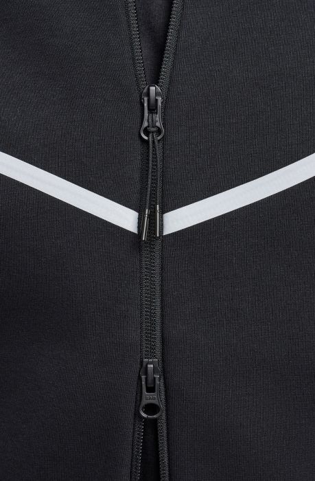 Tech Windrunner Reflective Details Fleece Full-Zip Jacket Black/Bemis Silver