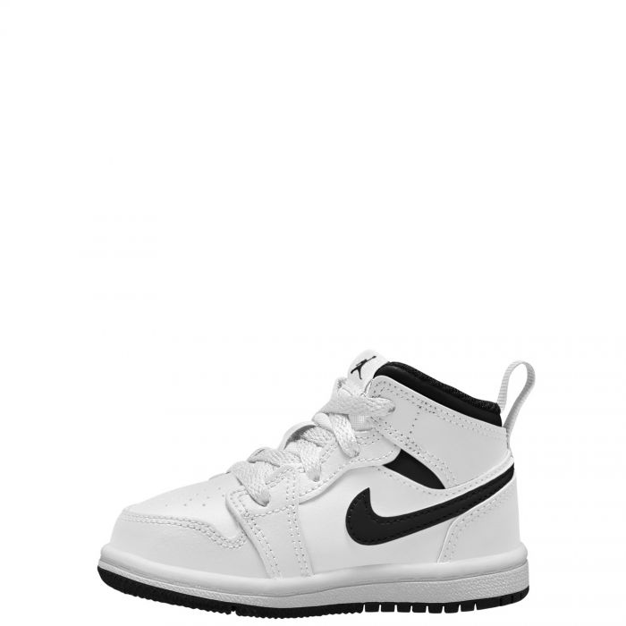 Toddler Jordan 1 Mid White/Black-White-Black