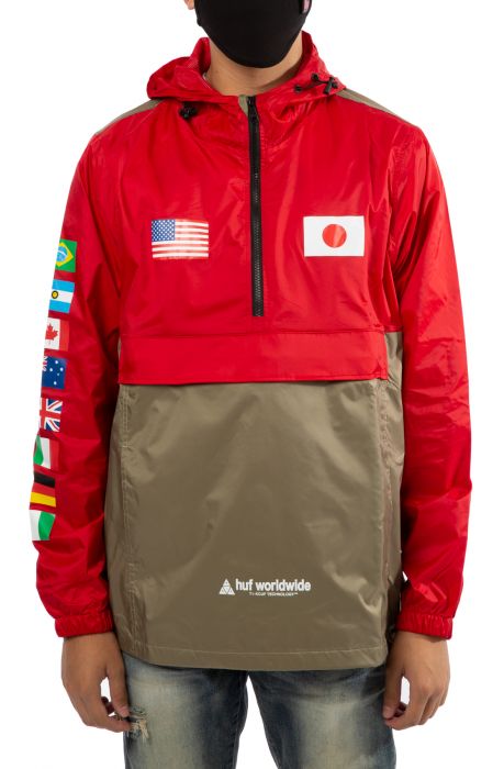Flags Anorak Jacket Red