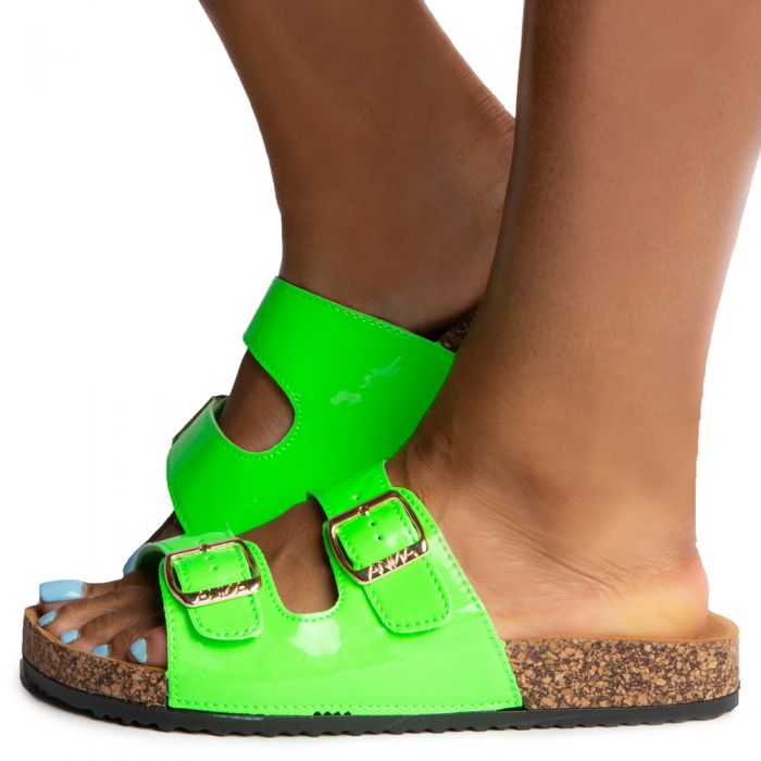 Glory-100 Sandals Neon Green