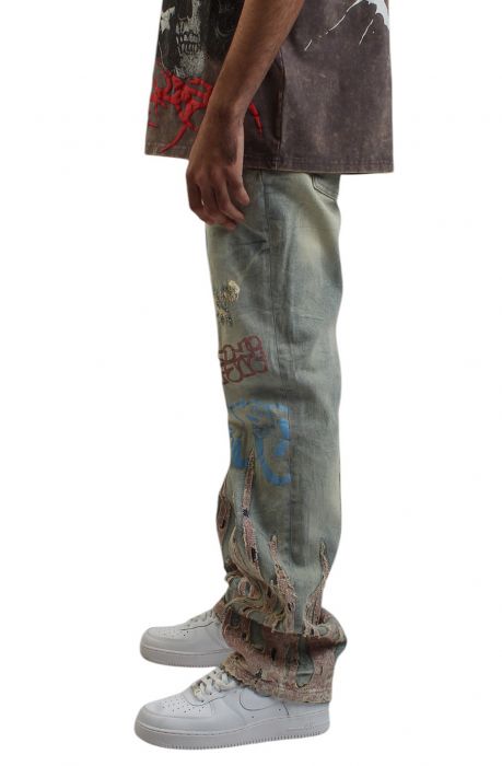 Dystopia Relaxed Denim Jeans Mechanical Blue