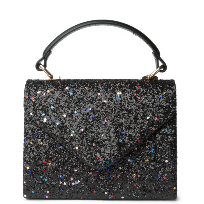 Glitter Flat Bag Black
