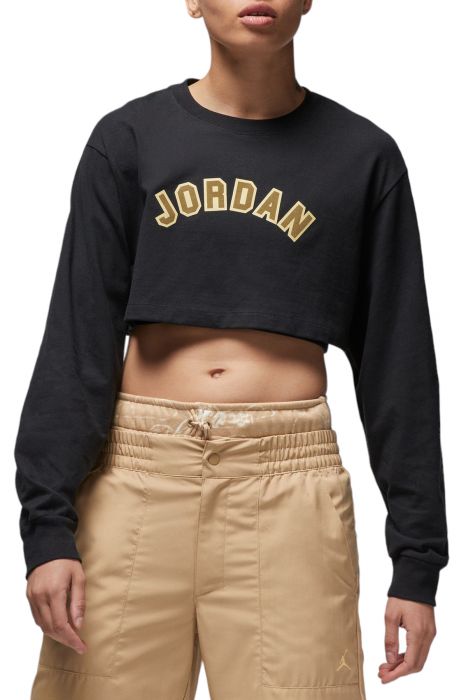 Jordan Women's Super-Crop Long-Sleeve Graphic T-Shirt. Nike IN