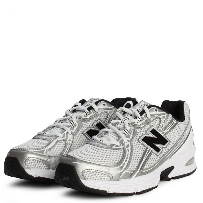 740 White with Metallic Silver 877 C and Black