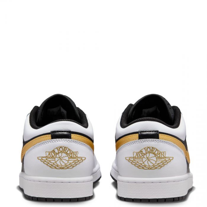 Air Jordan 1 Low White/Metallic Gold-Black