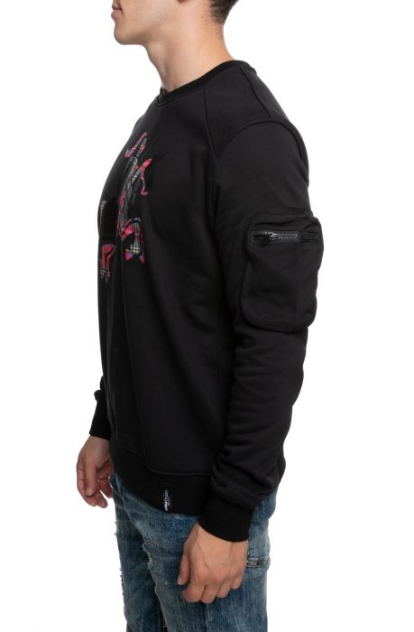 Plaid Knight Crew Black