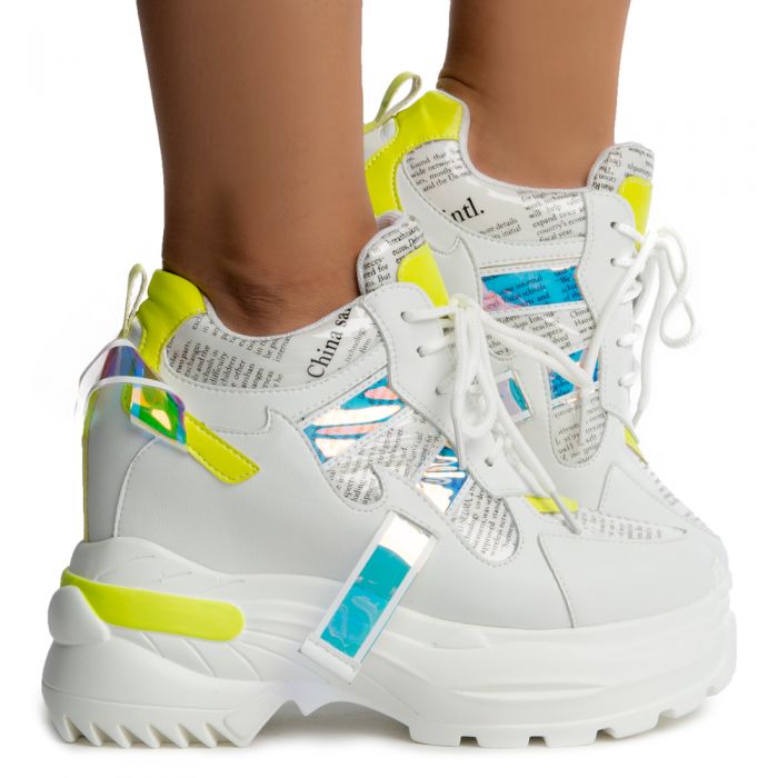 Oval-02 Platform Sneakers Yellow
