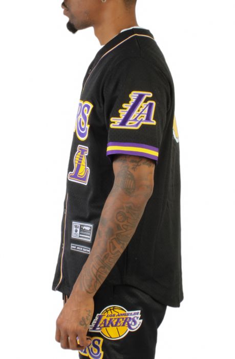 Lakers Baseball Jersey  Black