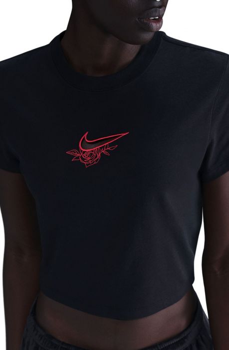 Chill Knit Cropped T-Shirt Black