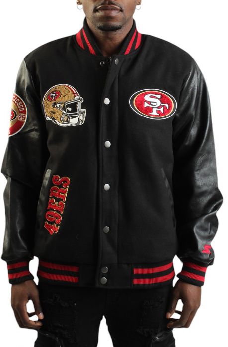 49'ers Wool Varsity Jacket Black