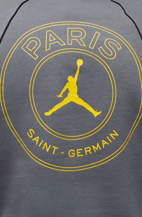 Paris Saint-Germain Fleece Hoodie Light Graphite/Tour Yellow
