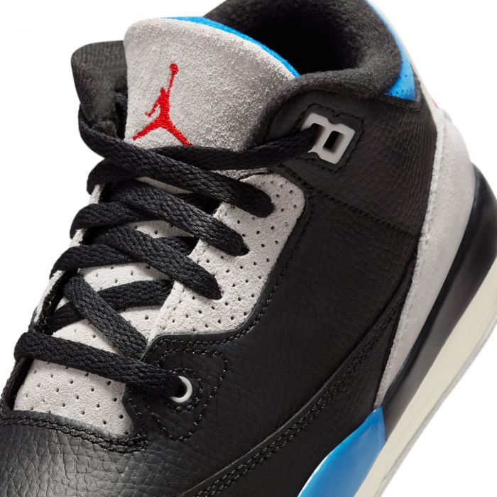 Pre-School Jordan 3 Retro Black/Chile Red-Neutral Grey