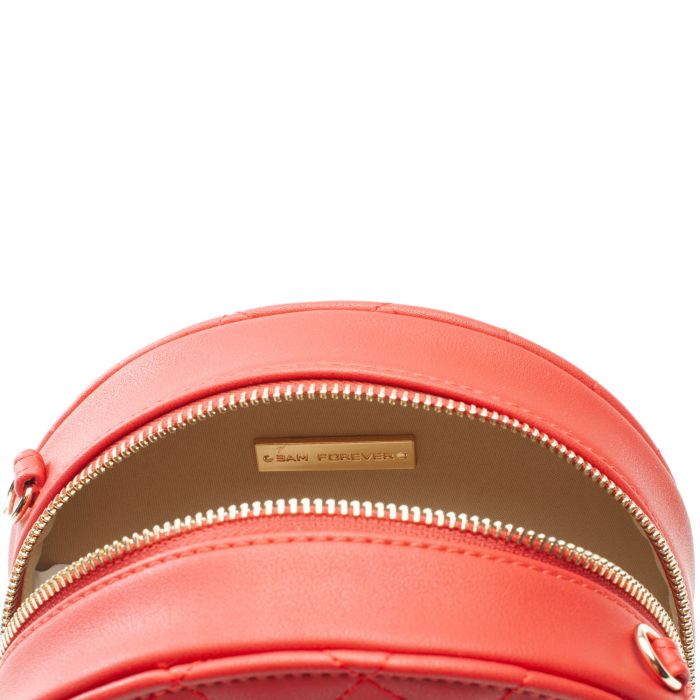 Round Quilted  Crossbody Clutch