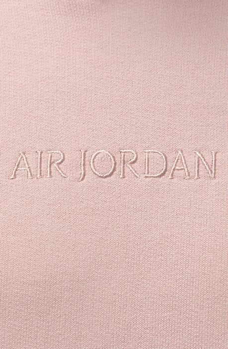 Air Jordan Wordmark Fleece Pullover Hoodie Pink Oxford