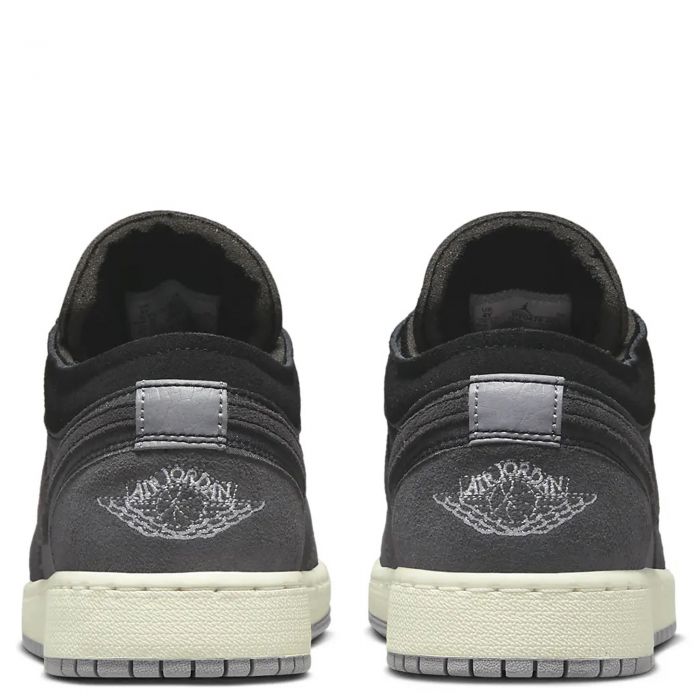 (GS) Air Jordan 1 Low SE Craft Black/Light Graphite/Sail/Cement Grey