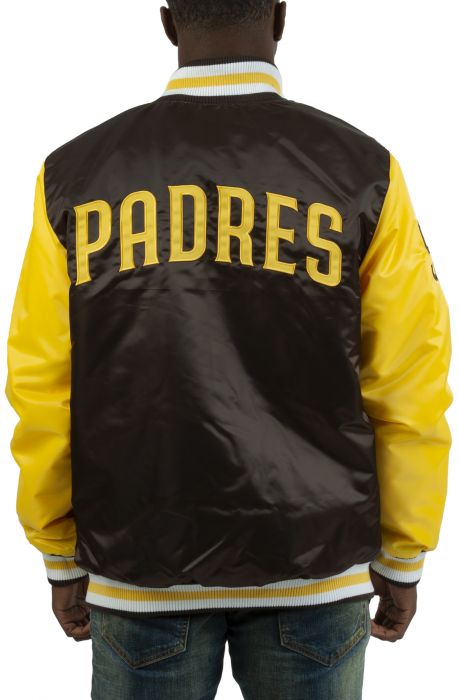 San Diego Padres Blown Up Logo Jacket Brown/Yellow