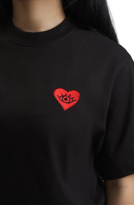 Embroidered Heart Heavy T-Shirt