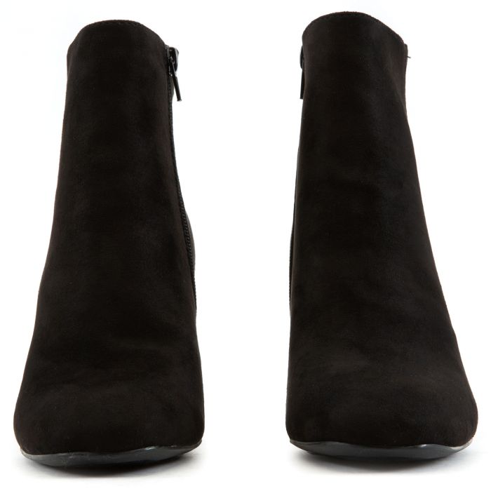 Moody-01 Square Toe Booties Black