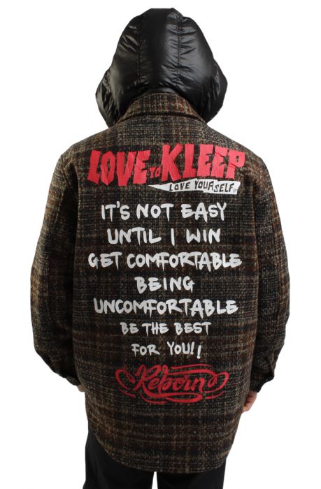 Avry Hooded Flannel Houndstooth