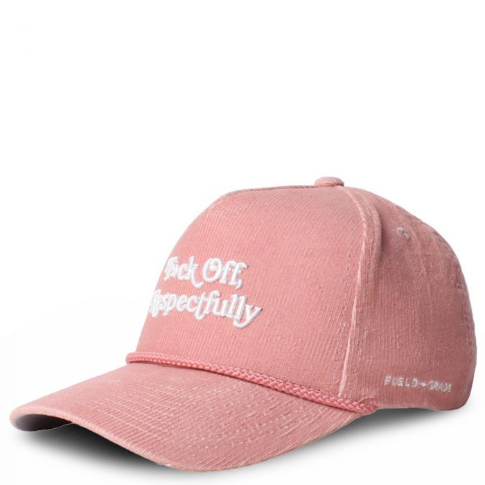 Respectfully Corduroy Snapback Pink