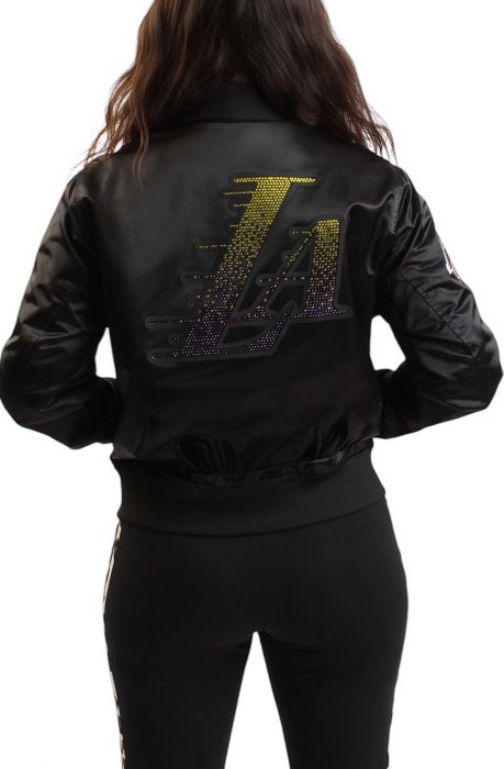 NBA Los Angeles Lakers Jewels Satin Jacket  Black