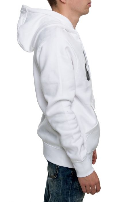 nike men's sportswear club fleece hoodie white