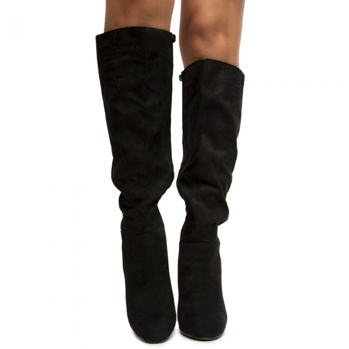 Living-45S Knee High Boots BLACK SUEDE
