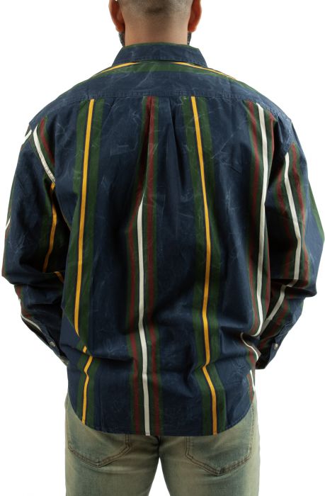 Kane Long Sleeve Shirt Dress Blues