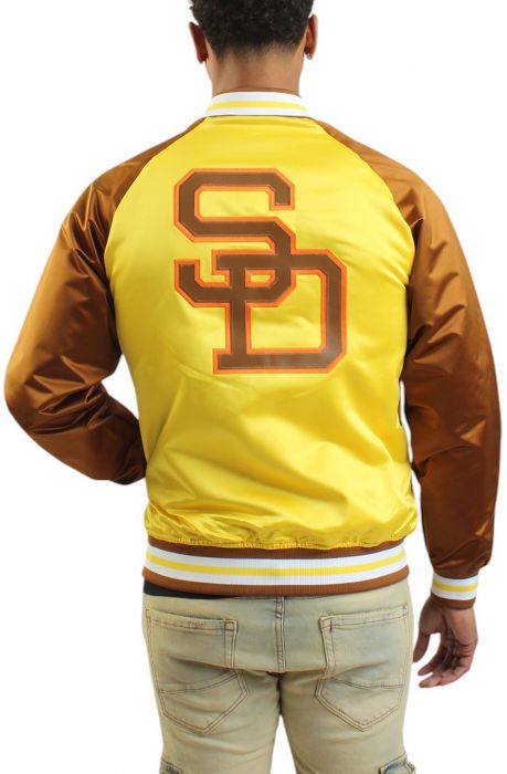 MLB パドレス　ジャケット MITCHELL AND NESS MLB San Diego Padres Vintage Logo Satin