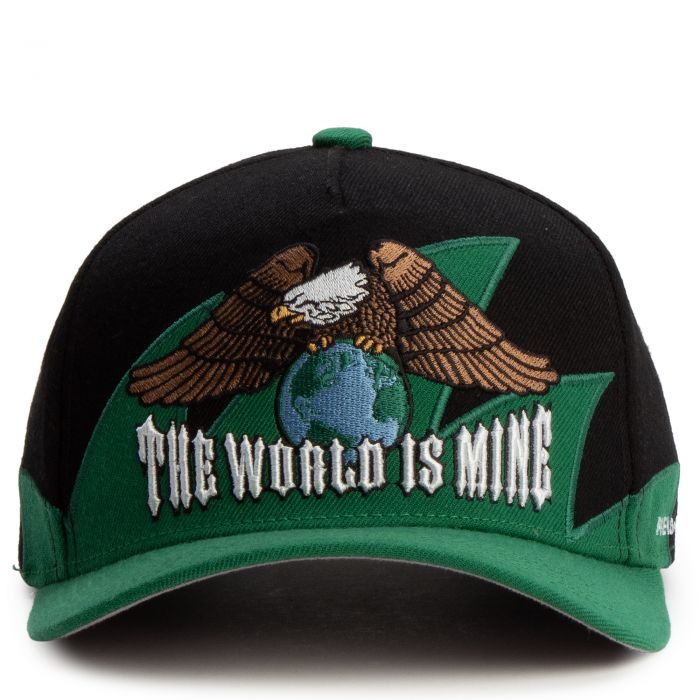 The World Is Mine Wool Trucker Hat Black/Green