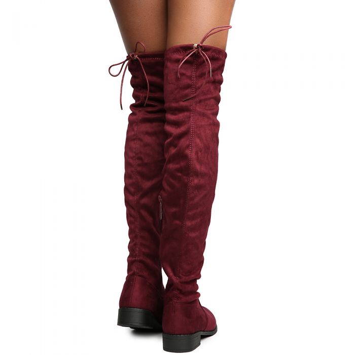 SHIEKH Olympia14 KneeHigh Boot OLYMPIA14 OK/WINE SUEDE Shiekh