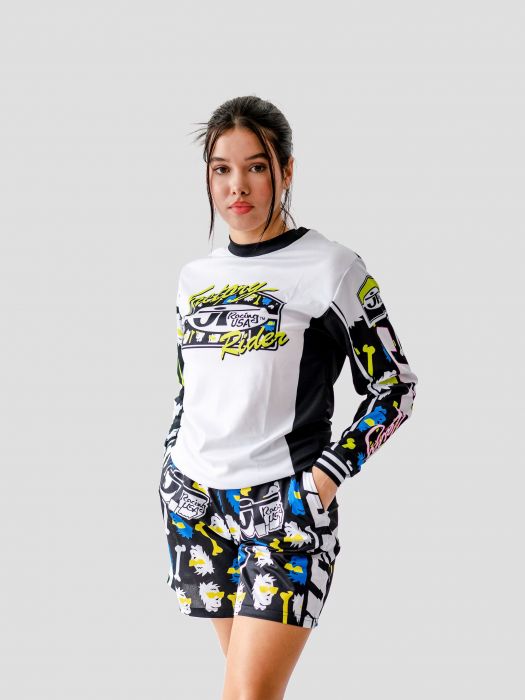 Bad Bones Jersey - Black and Lime Black