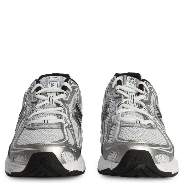 740 White with Metallic Silver 877 C and Black