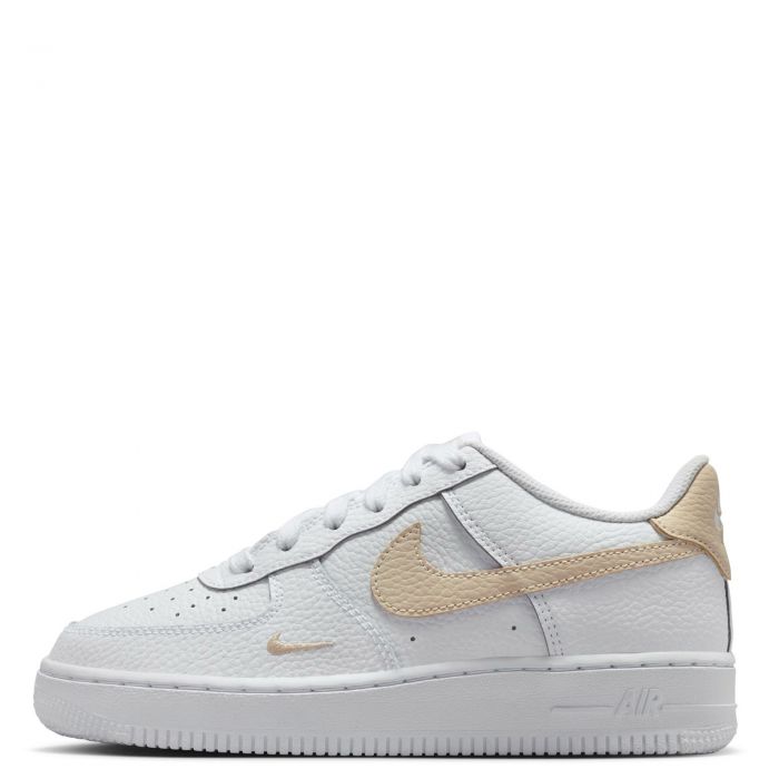 Grade-School Nike Air Force 1 White/Rattan