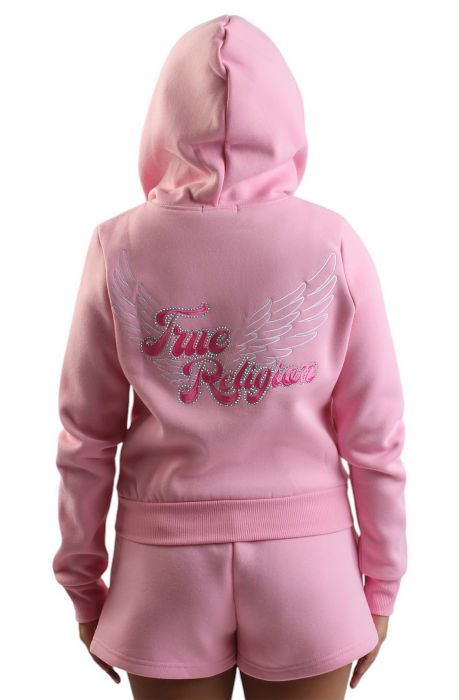 Classic Winged Crystal Zip Hoodie 