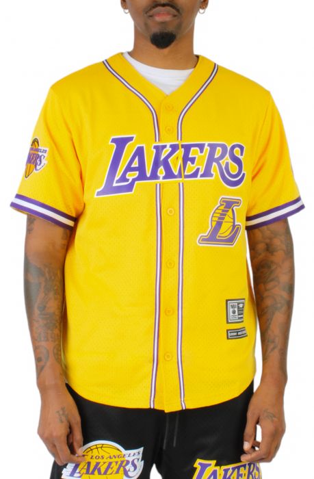 Lakers Baseball Jersey  Yellow