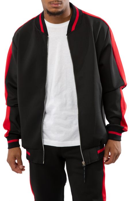 Heavy Set Track Jacket Black/Red