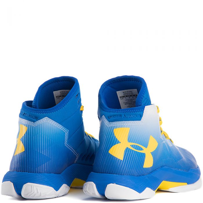 Blue/Yellow/White Junior's Curry 2.5 Athletic Basketball Sneaker