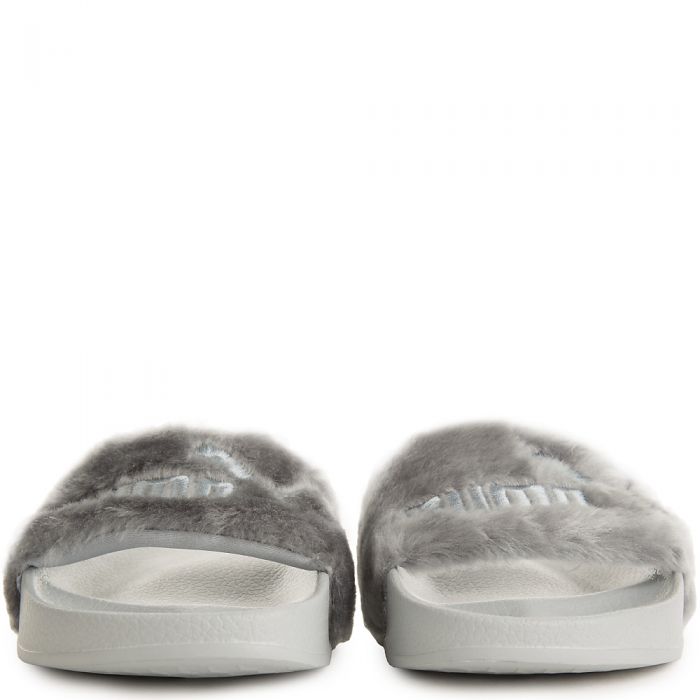 Grey Women's Rihanna Leadcat Fenty Slip On Sandal