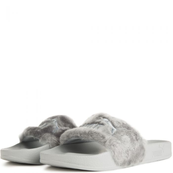 Grey Women's Rihanna Leadcat Fenty Slip On Sandal