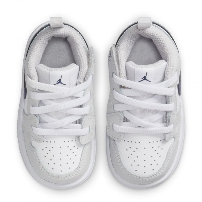 Toddler Jordan 1 Low Alt White/Midnight Navy-Neutral Grey