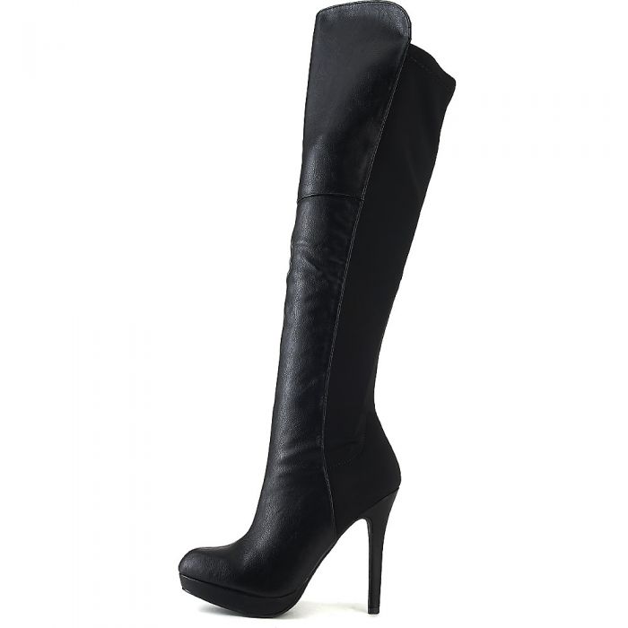 Women's Knee-High Leather Boot Venga-S Black