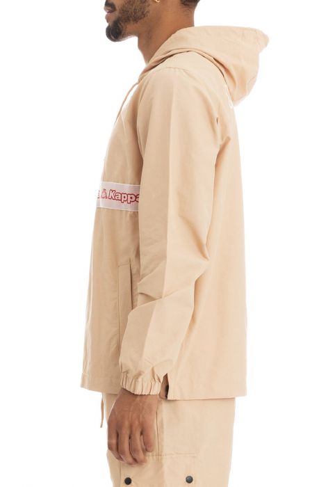 Logo Tape Cambid Hoodie Beige Lt-Pink Lt-Red Cherry