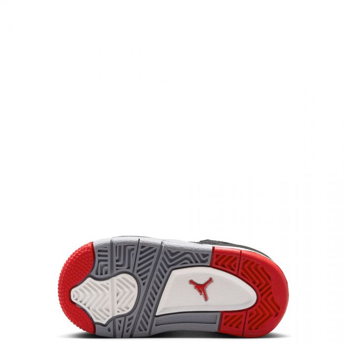 Toddler Jordan 4 Retro Black/Fire Red-Cement Grey-Summit White